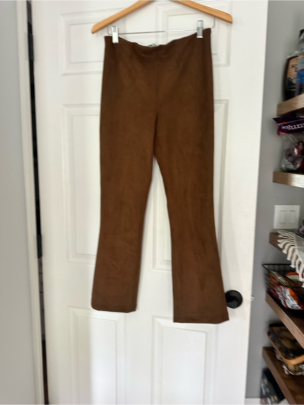 Tuckernuck Brown Faux-Suede Flare Pants